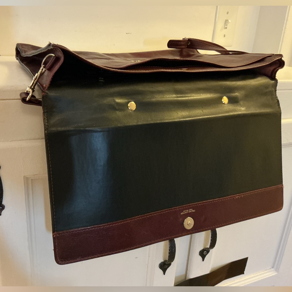 💎 Rare Vintage Renwick Oxblood Italian Leather Bag - Picture 16 of 16